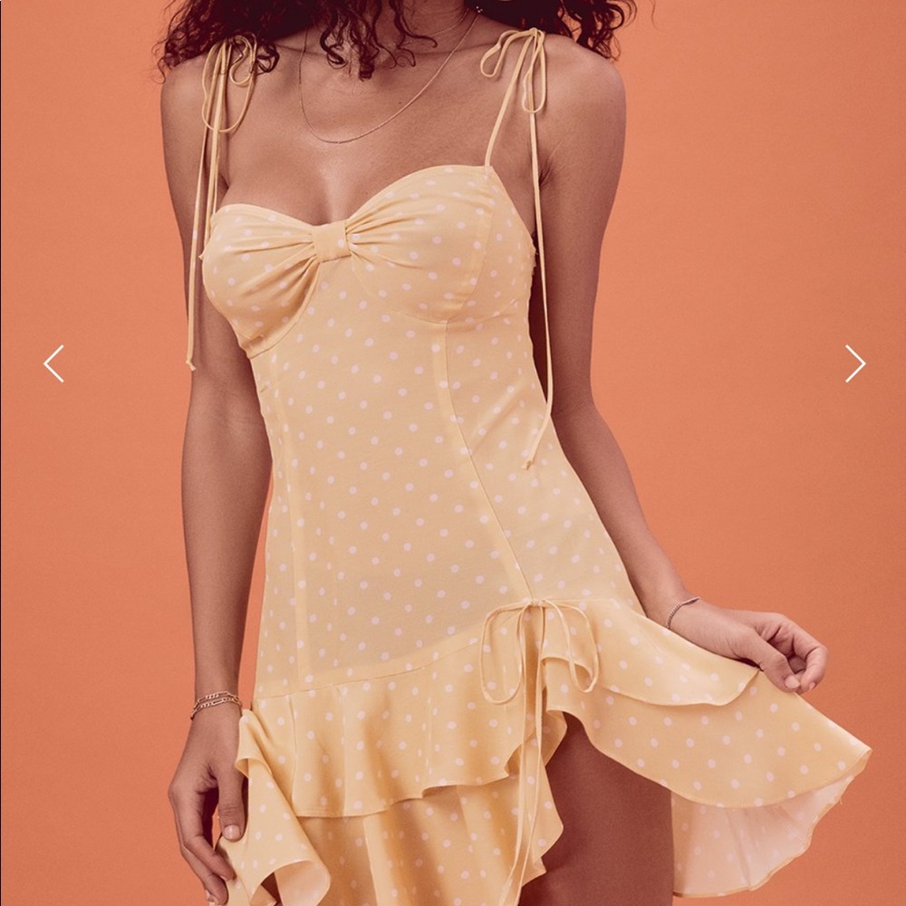FOR LOVE AND LEMONS Limoncello Tiered-Ruffle Dress